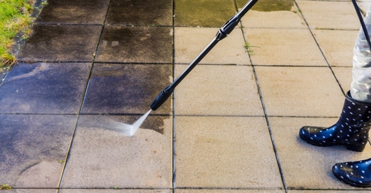 pressure washing terrace