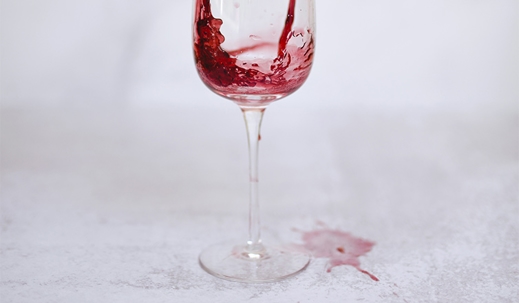 red wine stain