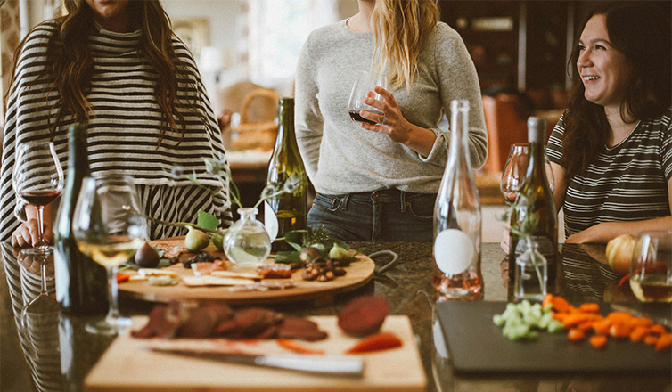 people gathering in clean home