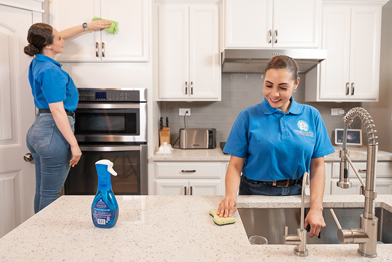 top maid service in austin working on cleaning a home