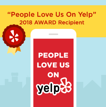 People Love Us On Yelp - 2018 Award Recipient